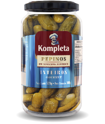 Pepinos em Conserva Agridoce Inteiro