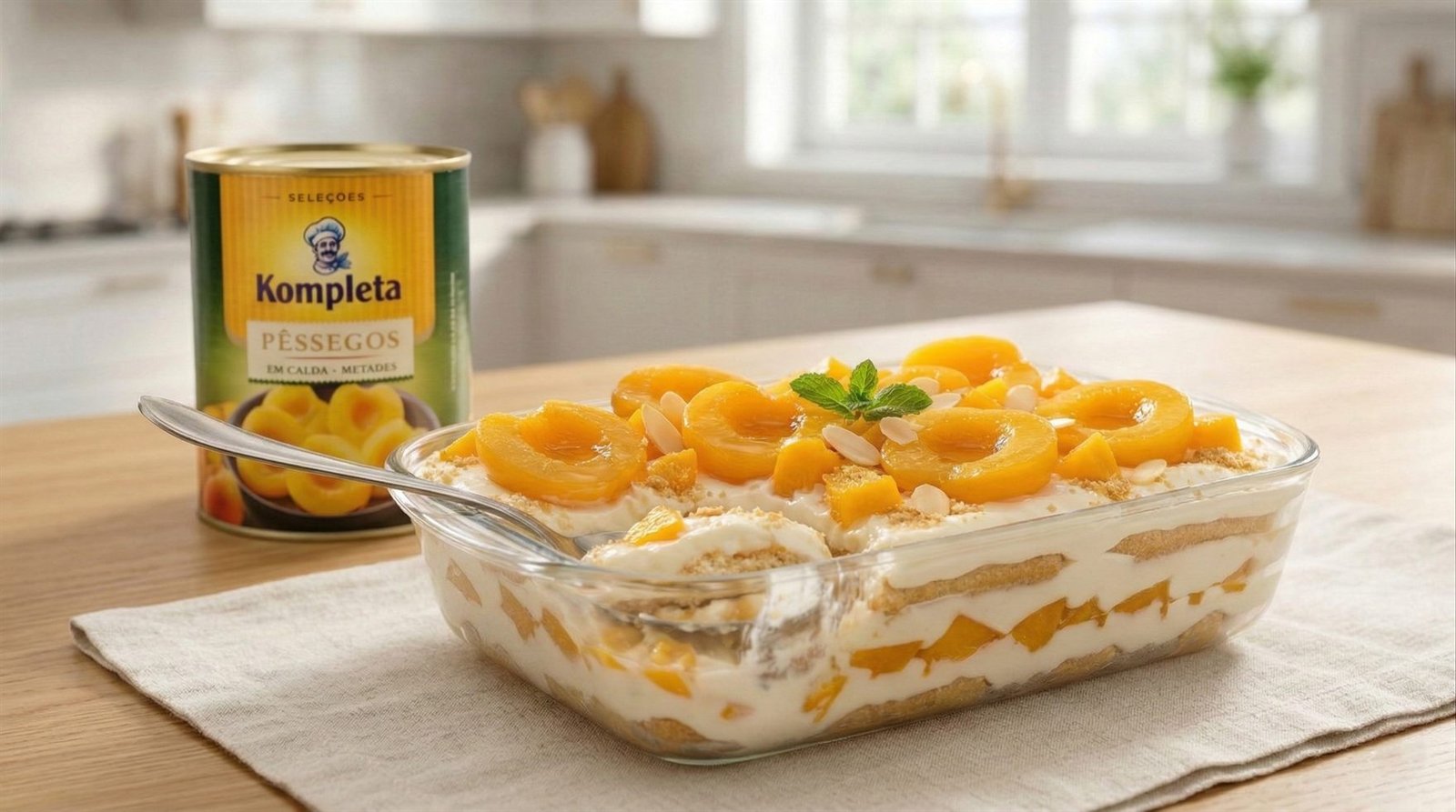 Pavê Cremoso de Pêssego